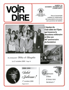 No 104, novembre-décembre 2000